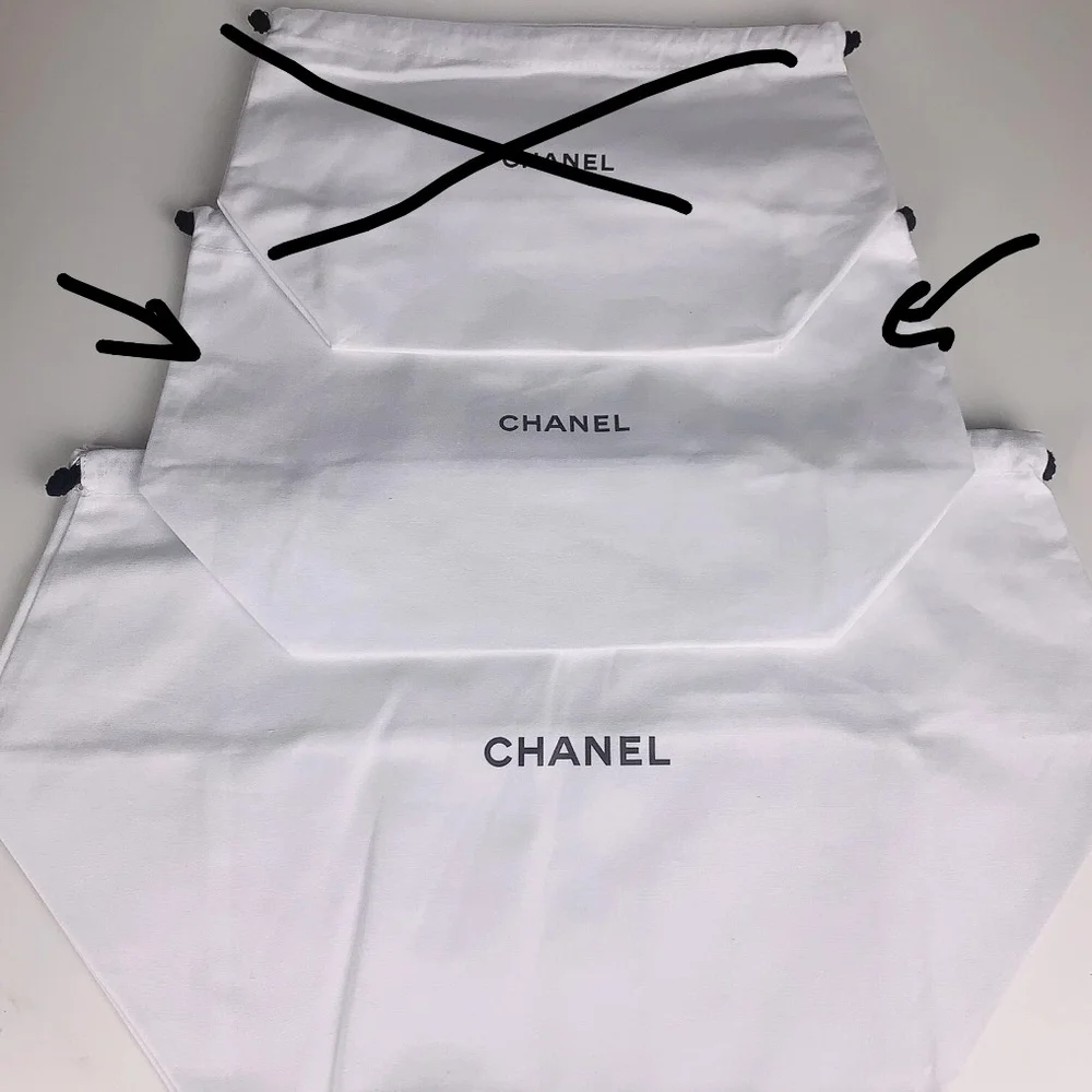 CHANEL Beauty MEDIUM Organic Cotton Drawstring Dust Bag 12
